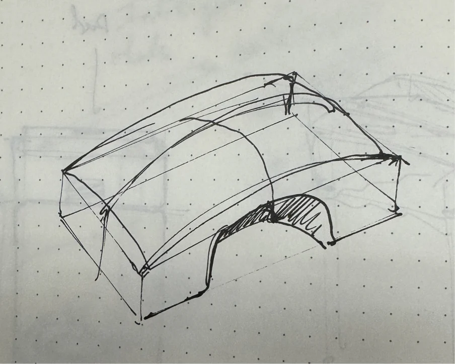 Sketch of the climbing hold form