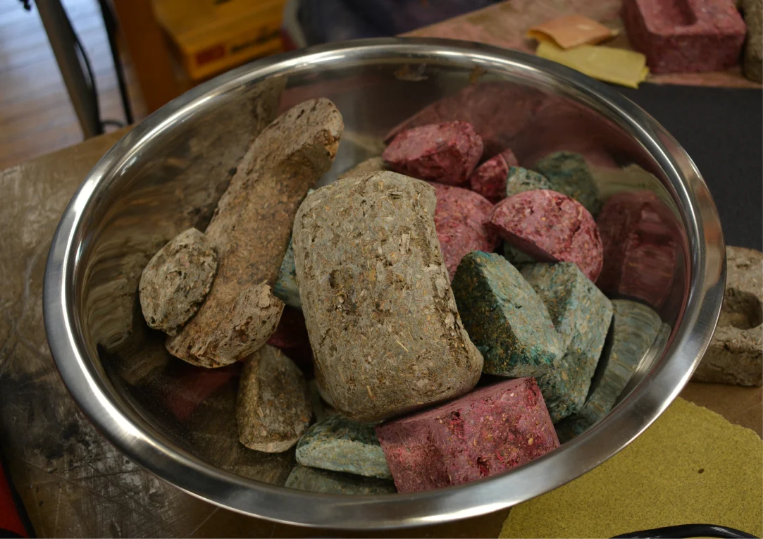 A bowl of finished holds before sanding
