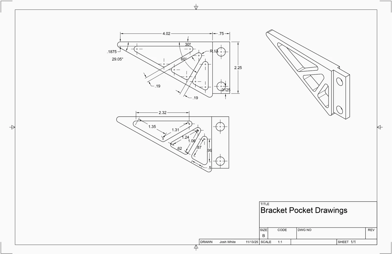 Bracket Pocket Drawings